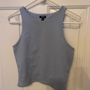 Express Soft Blue High-Neck Tank Top